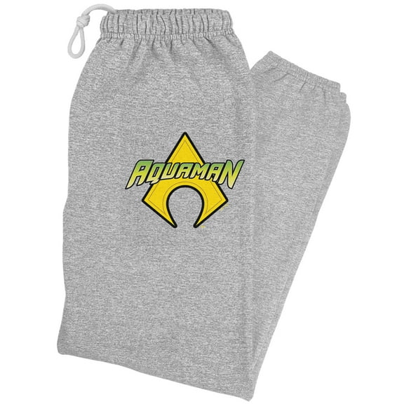 Aquaman Logo Unisex Jogger Sweatpants for Men and Women, Athletic Heather, Medium