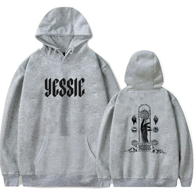 Jessie Reyez Chandail à Capuchon Hommes Femmes Mode Décontractée Cool Élégant Simple Imprimé Lettre Manches Longues Chandail à Capuchon,TP,Gris