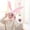Pink, variant on Girls Funny Rabbit Ear Plush Hat Cute Animal Dress Up Party Cap