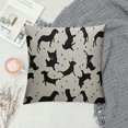 thumbnail image 2 of Heduofu Weiner Dog Pattern in Black Throw Pillow Cover White, 2 of 5
