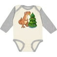 thumbnail image 3 of Inktastic Tyrannosaurus Rex Decorating Christmas Tree Boys or Girls Long Sleeve Baby Bodysuit, 3 of 5