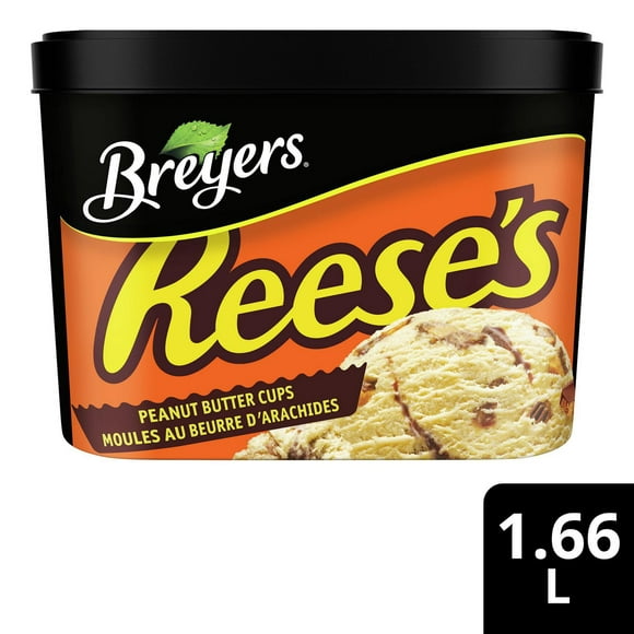 Dessert Glacé Breyers Moules au Beurre d'Arachides Reese's 1.66 L Dessert Glacé