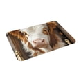 thumbnail image 2 of Fotbe Extra Durable Door Mat - Dirt Trapping Outdoor Welcome Mats - Non-Slip Outdoor Door Mats - Low Profile Front Door Mat - Indoor (16" x 24", Rustic Cow Butterflies Champagne ), 2 of 8