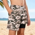 thumbnail image 4 of Zpanxa Boys Polyester Shorts Print Pattern with Double Layer Pockets Elastic Waistband Beach Sports Shorts 5 Years, 4 of 7