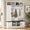 White, variant on Farmhouse 3-in-1 Hall Tree with 6 Hooks, Entryway Coat Rack with Adjustable Shelves, Versatile Shoe Storage Bench with Open Cubbies