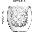 thumbnail image 4 of 2 Vasos De Vidrio De Doble Capa Interior Forma Piña Bebidas, 4 of 4