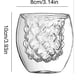thumbnail image 4 of 2 Vasos De Vidrio De Doble Capa Interior Forma Piña Bebidas, 4 of 4