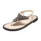 thumbnail image 2 of Sandalias planas de playa Chanclas para mujer Zapatos romanos con cuentas de diamantes de imitación Wmkox8yii shjk5277, 2 of 7