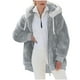 thumbnail image 1 of Chaquetas para mujer Abrigo con capucha Tallas grandes Invierno Cálido Chaqueta suelta de felpa con cremallera Odeerbi ODB-3, 1 of 5