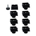thumbnail image 1 of Unique Bargains Leveling Feet 50 x 50mm Square Tube Inserts Kit Furniture Glide Adjustable Leveler for Chair Desk Leg 8 Sets, 1 of 7