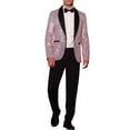 thumbnail image 2 of CHAQUETA DE DEPORTIVA CON LENTEJUELAS PARA HOMBRES INSPIRE CHIC, CON SOLAPA DE CHALECO Y UN BOTÓN, BLAZER BRILLANTE PARA BODA EN COLOR ROSA, 2 of 7