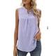 thumbnail image 3 of Blusa Sin mangas Qarigey para mujer Chaleco vacaciones en la playa Verano Top Banquetes Violeta L, 3 of 6