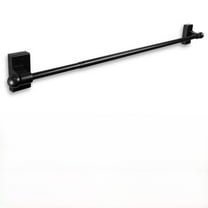 Contemporary Home Living Self Adhesive or Wall Mounted Curtain Rod - 16" - Black