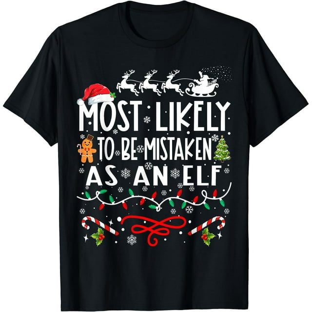 T-Shirt de Noël Famille Elf - comme sur l'Image