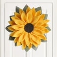 thumbnail image 3 of 16.5" Burlap Sunflower Wreath Artificial Yellow Sunflower Spring Summer Wreath Front Door Wreath for Indoor Outdoor Home Office Wall Wedding Holiday Decoration, 3 of 7