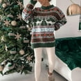 thumbnail image 5 of Casual O Neck Long Sleeve Pullover Sweater Women Autumn Fashion Christmas Printed Sweater Ladies Commuter Loose Sweater 2022 New, 5 of 5