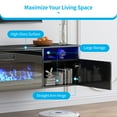 thumbnail image 6 of TABU 70" Floating Fireplace TV Stand,Wall Mounted TV Stand with Fireplace for TVs up to 70",Black, 6 of 8