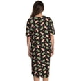 thumbnail image 3 of Just Love Short Sleeve Nightgown Sleep Dress for Women (Black - Coffee Craze, Small), 3 of 3