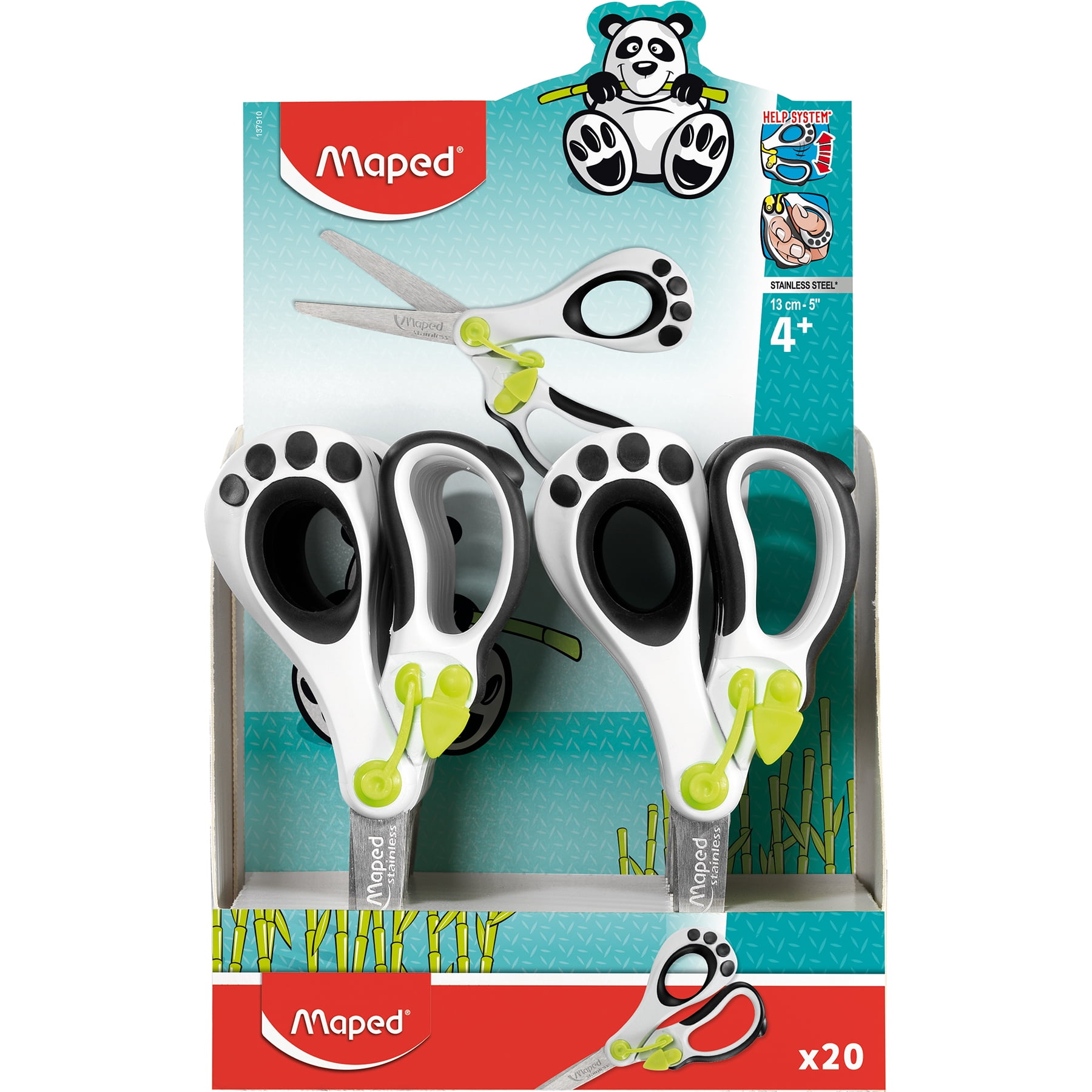 Maped Koopy Spring-Assisted Educational Scissors, 5" Display of 20