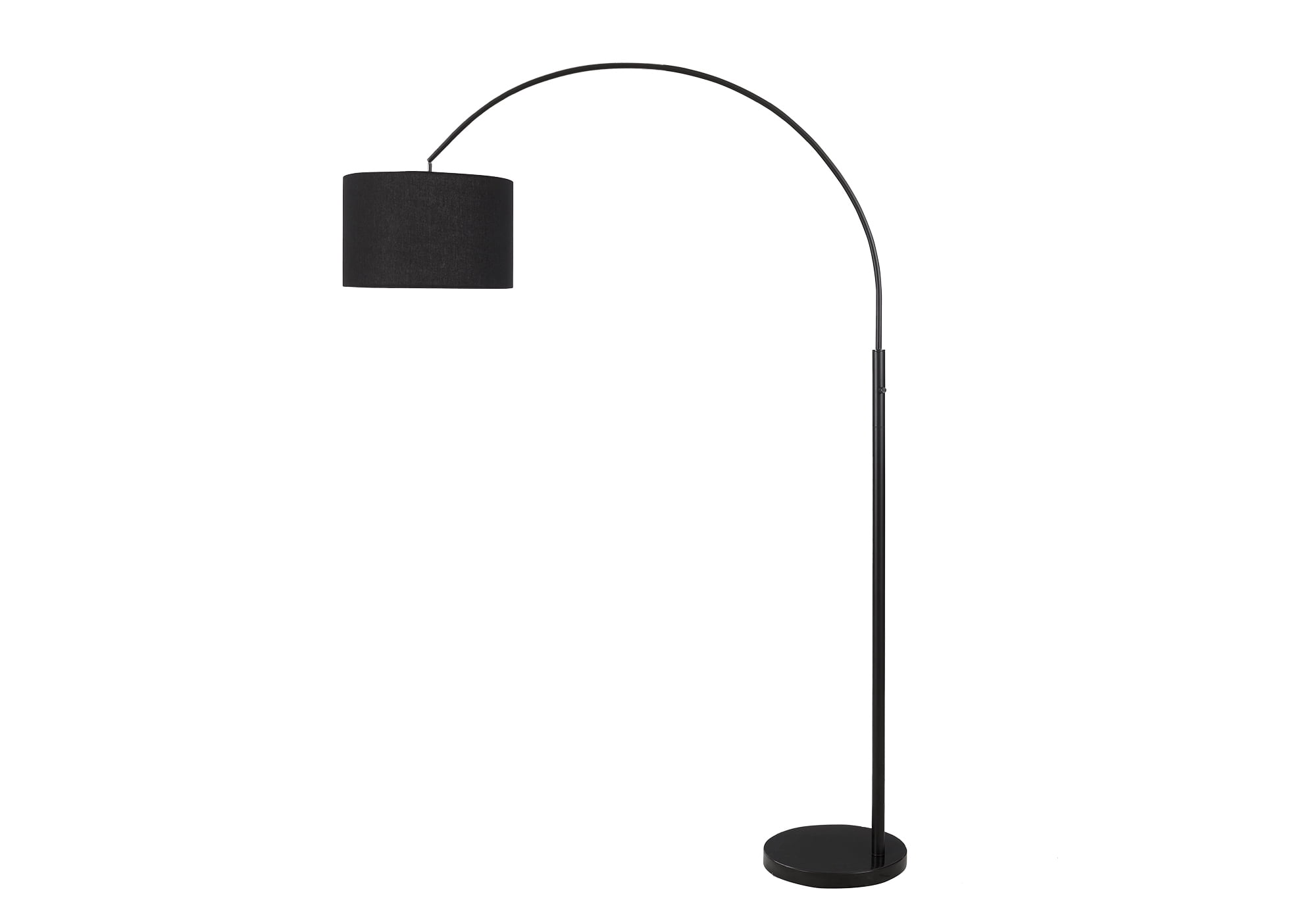 Monarch Specialties - Luminaire, 81"H, Lampadaire, Métal Noir, Abat-Jour Noir, Contemporain