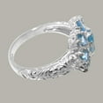 thumbnail image 4 of LBG British Made 10k White Gold Natural Blue Topaz Womens Promise Ring - 33 size options - Size 9.5, 4 of 8