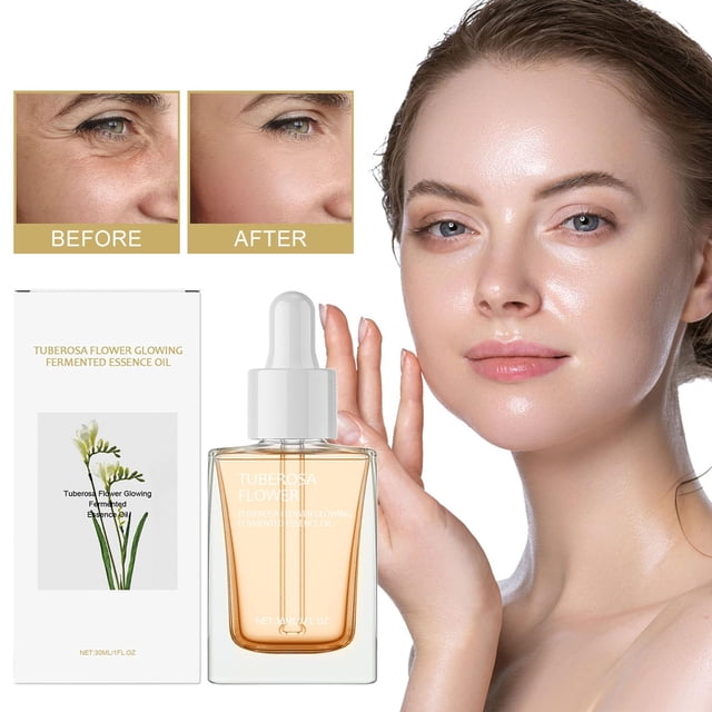 Aceite Esencial Reafirmante Iluminador de Flores Tuberosa | Suero hidratante profundo para un tono de piel uniforme y una textura mejorada | Aroma floral natural | 30ml Tratamiento para el cuidado