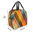 thumbnail image 3 of Disketp Abstract Watercolors Tartan Bolsa Térmica para Almuerzo para Hombre y Mujer, Ideal para Trabajo, Senderismo y Picnic, 3 of 8