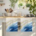 thumbnail image 4 of Navy Blue Ombre Beach Kitchen Towels Set of 3, Summer Ocean Coastal Gradient Waves Absorbent Dish Towels for Kitchen, Microfiber Hand Towel, Quick Drying Tea Towel for Cleaning Decorative Dishcloths, 4 of 7