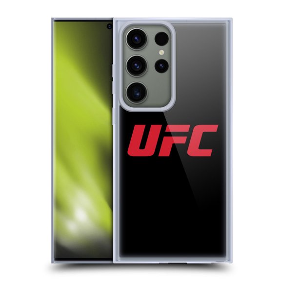 Head Case Designs UFC Logo Black Red Soft Gel Case for Samsung Galaxy S23 Ultra 5G
