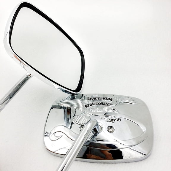 HONGK- RearView Mirrors Compatible with H-D street sports chopper cruiser Eagle Spirit Live to Ride [B01C0SR430]