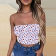thumbnail image 2 of Tube Top for Women, Sleeveless Strapless Solid Color Polyester Top with Elastic Band, Regular Length, Purple L, 2 of 5