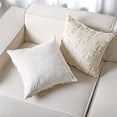 thumbnail image 3 of SANMADROLA Bow Pillow Covers Coquette Room Decor Set of 2 Decorative Cute Girl Vlentine Pillow Covers Spring Soft Pillowcase for Bed Sofa Couch, Fall Christmas Decor, (18x18 Inch, Beige), 3 of 7