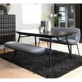 thumbnail image 2 of Modern Extendable Metal-Leg Dining Table - Espresso Oak, 2 of 10