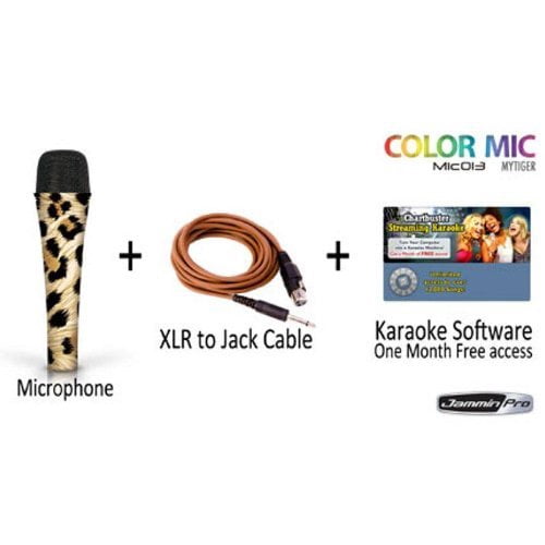 MYTIGER Style Unidirectional Dynamic Microphone w/XLR Jack Cable & Karaoke Software