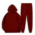 thumbnail image 2 of Pyhlmscde Women's Solid Color without Pockets Sweatsuit, Sweatsuits for Women, Two Piece Sets for Women, Women Fall Clothes, 2 of 6