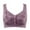 Purple, variant on 2 Packs Bras for Women Large Size Front Open Button Gathering No Steel Ring Underwear
