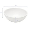 thumbnail image 7 of 13" White Ceramic Vessel Sink, Modern Above-Counter Bathroom Basin with 1.75" Drain, 7 of 7