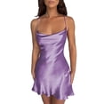 thumbnail image 1 of Ketyyh-chn99 Robes d'Été pour Femmes Décontractées Robe de Mariée Décontractée Sans Manches Fluide Plissée Soleil Plage Bohème Élégante Évasée Robes de Fête Violet,m, 1 of 5
