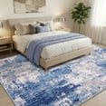 thumbnail image 2 of KoshiMe Area Rug 9'x12', Washable Non-Slip Modern Neutral Abstract Rugs for Living Room, Soft Stain Resistant Low Pile Carpet for Dining Room Office, Grey Blue, 2 of 9