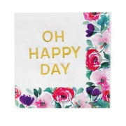 Cypress Home Oh Happy Day 5'' Napkin (Set of 20)