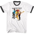 thumbnail image 1 of Weezer The Band White/Black Adult S/S Ringer T-Shirt, 1 of 2