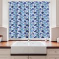 thumbnail image 2 of Ambesonne Peony Kitchen Curtains, Flowers Vintage Floral Print, 55"x36", Dark Lavender Violet Blue, 2 of 3