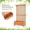 thumbnail image 3 of Costway Raised Garden Bed Planter Box Climbing Plants Container with Trellis &Hanging Roof, 3 of 10