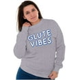 thumbnail image 5 of Grind Sweat Repeat Workout Quote Women Crewneck Sweatshirt Brisco Brands S, 5 of 6