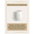 thumbnail image 6 of Serene Spaces Living Medium White Ceramic Cup-Shaped Vase, 5" Dia & 4.5" Tall, 6 of 6