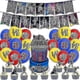thumbnail image 1 of Barcelona themed birthday party decoration Barcelona fans football team birthday flag cake with balloons, 1 of 5