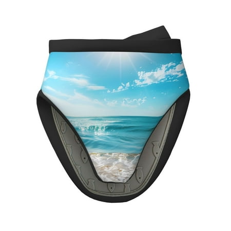 

Qekee Sunny Ocean Waves Print Non-Slip Mini Oven Mitt Silicone Oven Mitts Heat Resistant Kitchen Mittens Pinch Mitts Cooking Mitts