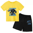 thumbnail image 3 of Conjunto de camiseta y pantalones cortos de manga corta para niño y niña, traje informal de moda para niño, 2 piezas, con estampado de baño Skibidi, 3 of 5