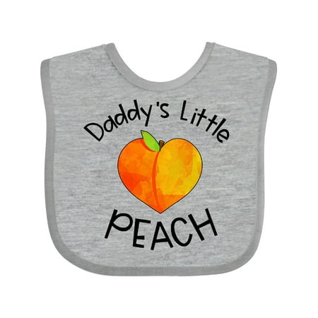 

Inktastic Daddy s Little Peach Cute Peach Heart Gift Baby Boy or Baby Girl Bib