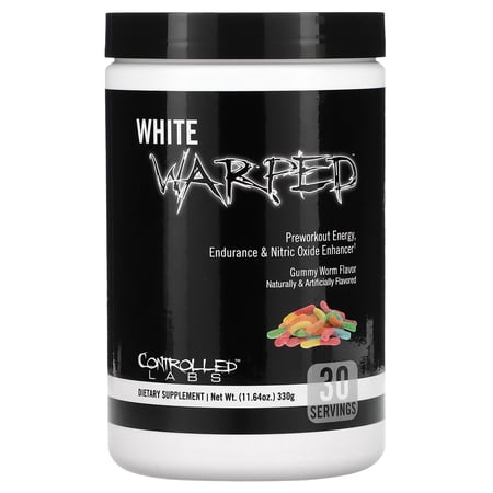White Warped  Preworkout Energy  Endurance & Nitric Oxide Enhancer  Gummy Worm  11.64 oz (330 g)  Controlled Labs